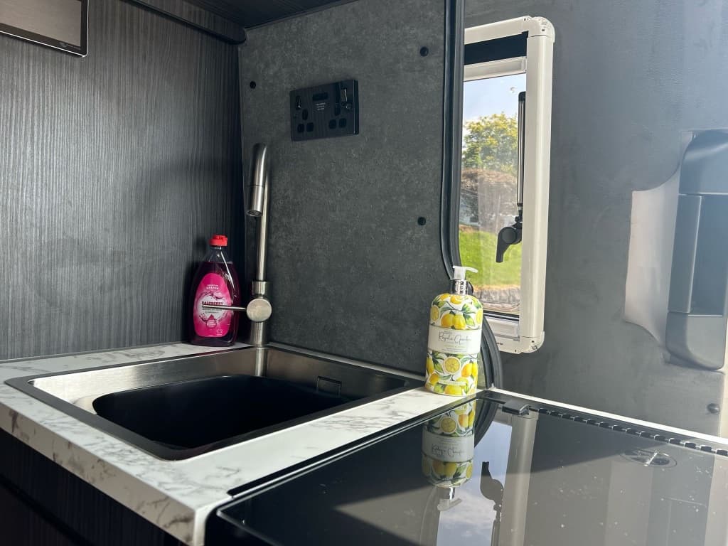 NC500 Journey - Modern kitchen with panoramic views